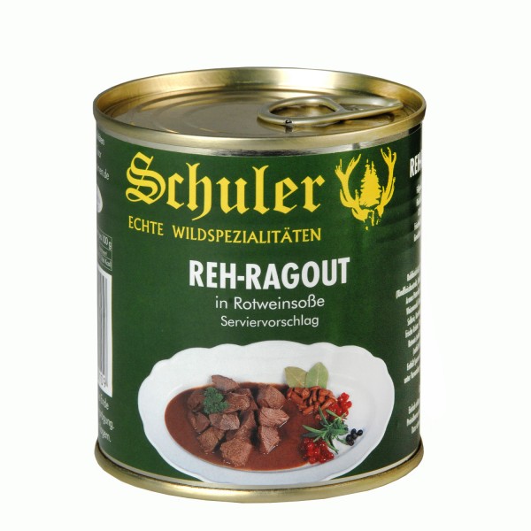 Reh-Ragout in Rotweinsauce