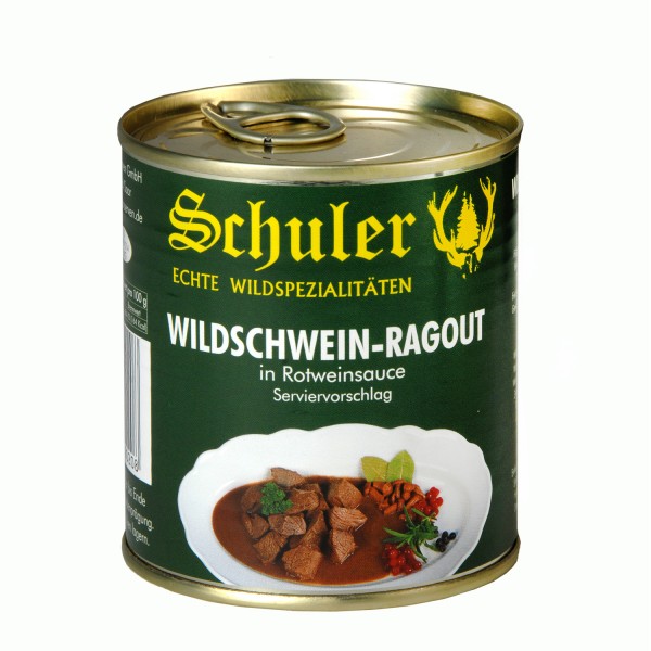 Wildschwein Ragout in Rotweinsauce